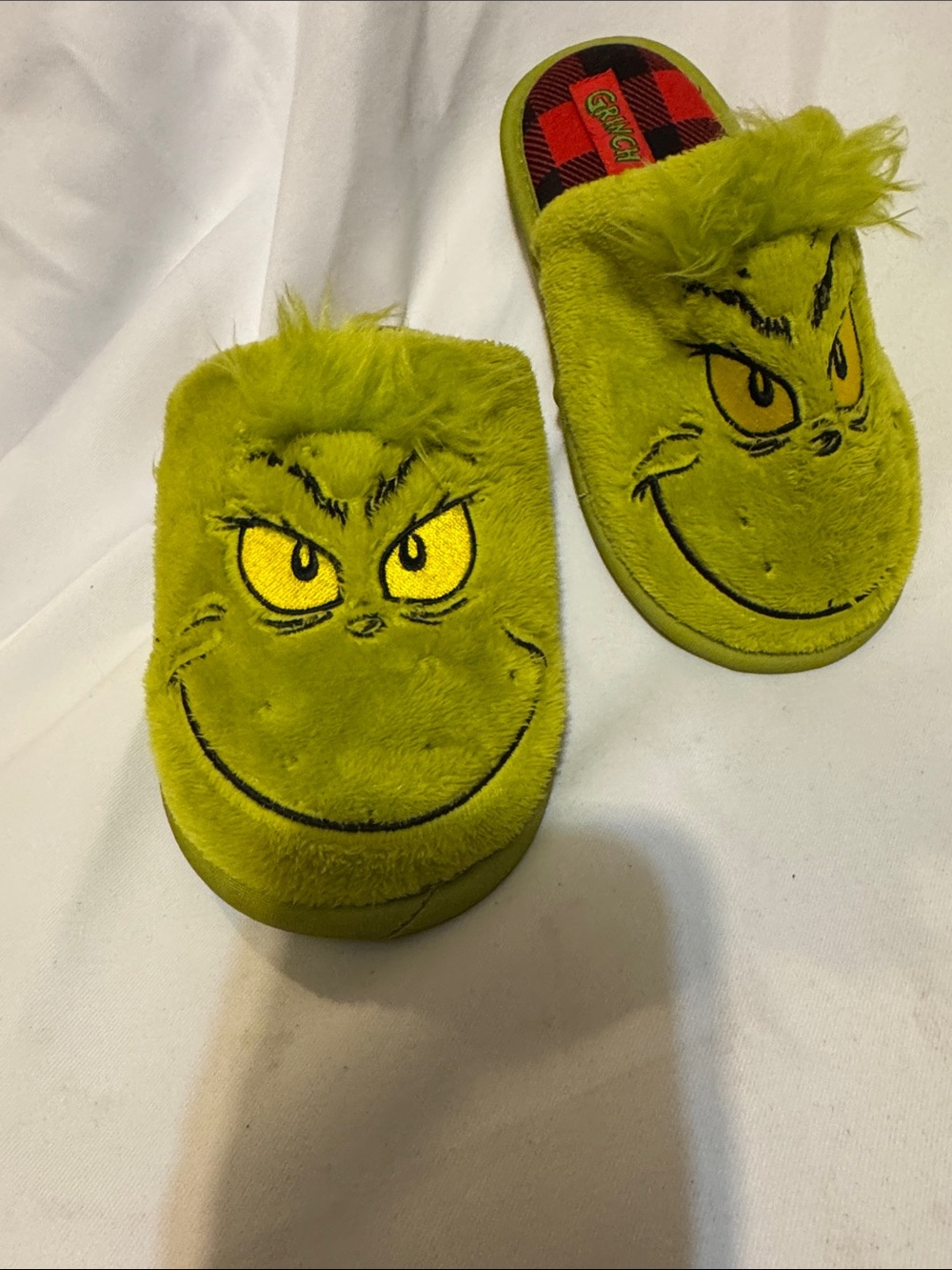Kids' Plush Character Slip-On Slippers - Bright Green